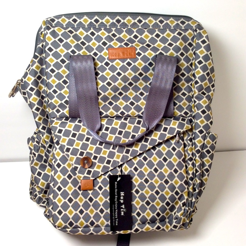 NWT Hap Tim Diaper Bag Backpack With Pattern